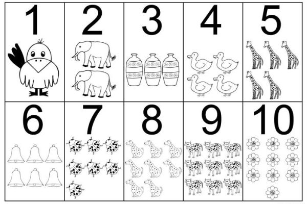 Coloring pages for kids by number