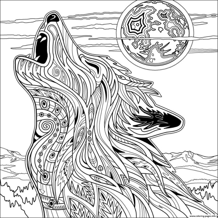 Coloring pages for wolf