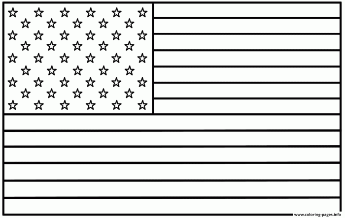 Coloring pages of the american flag