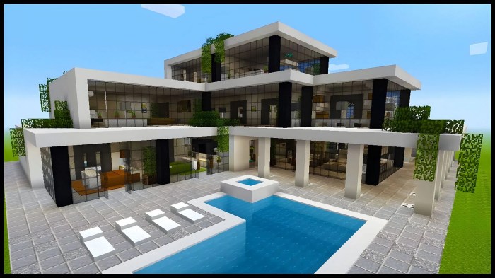 Modern house design in minecraft