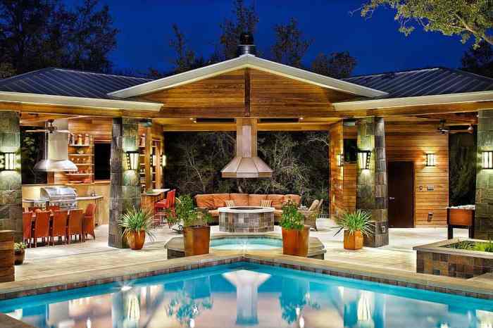 Pool and pool house design