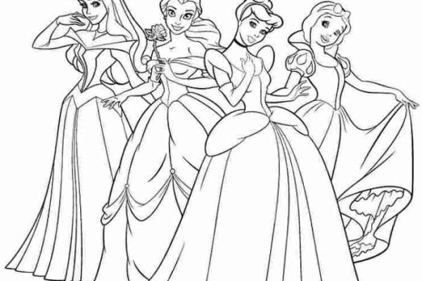 Princess coloring pages for kids