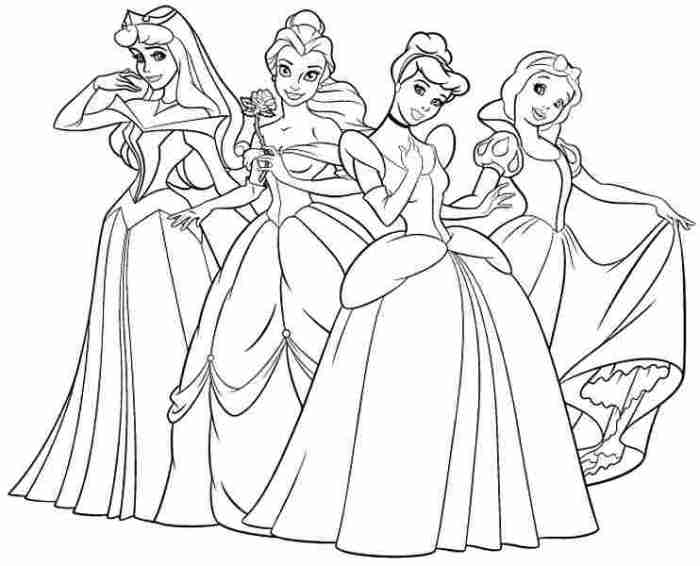 Princess coloring pages for kids