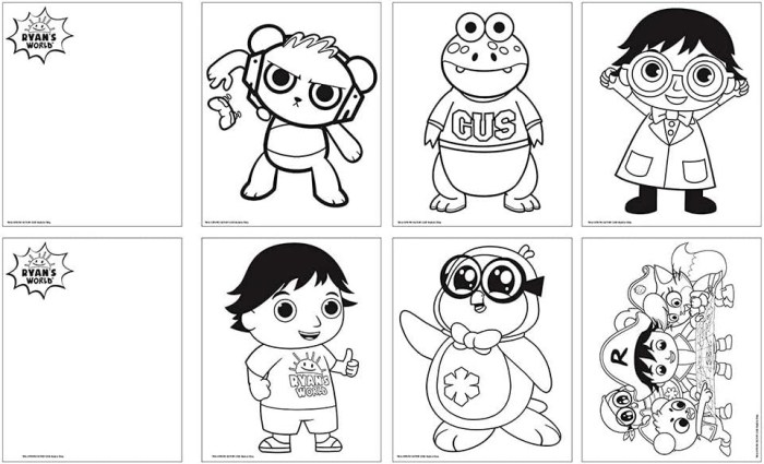 Ryan's world coloring page