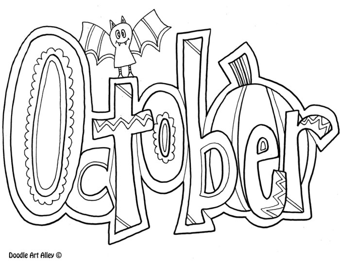 October coloring pages for kids printable