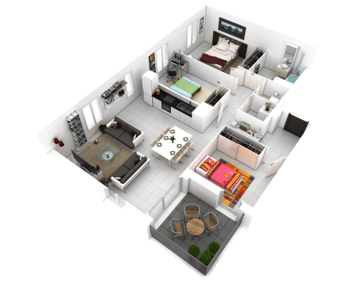 Three bedroom house design