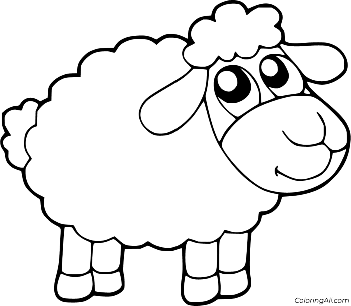 Sheep and lamb coloring pages