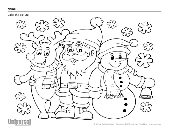 Free coloring pages for christmas printable