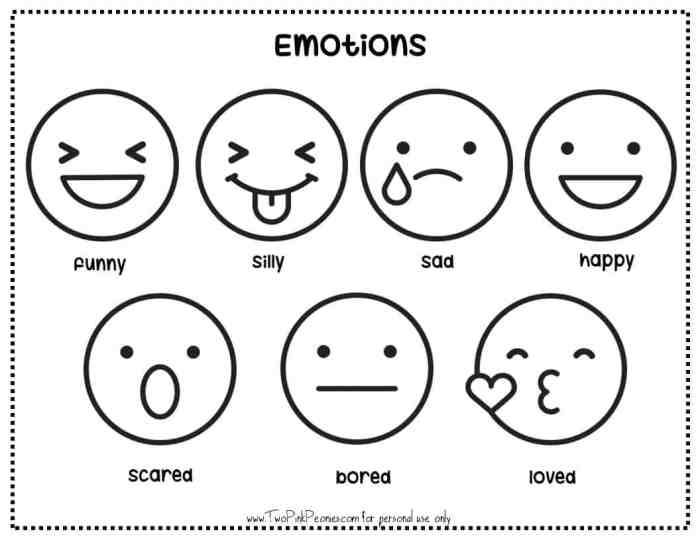 Coloring pages for kids emotions