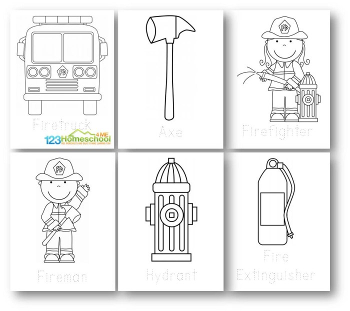 Coloring pages fireman