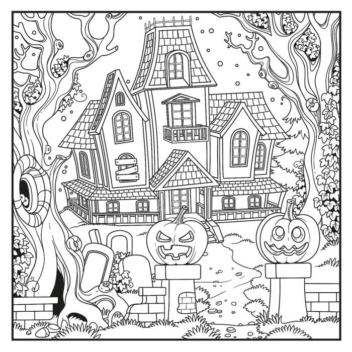 Halloween coloring pages for kids free