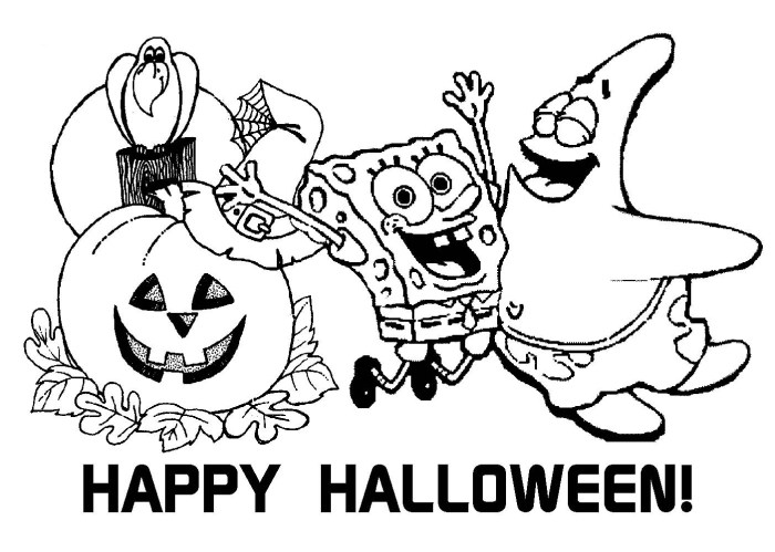 Free kids halloween coloring pages