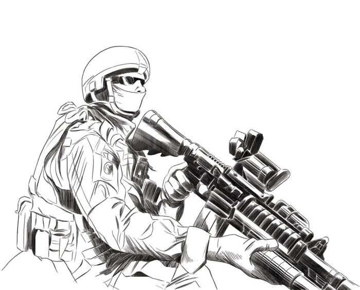 Military coloring pages for kids