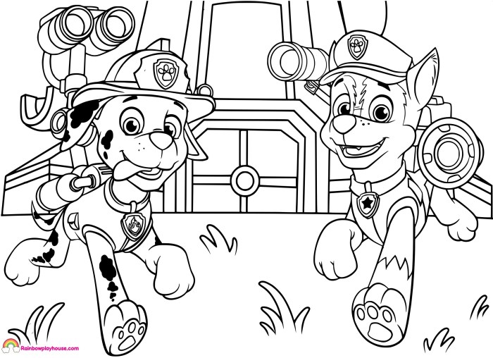 Printable coloring pages of paw patrol