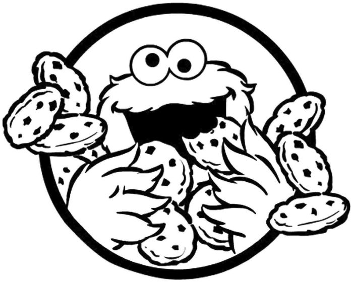 Cookie monster coloring pages