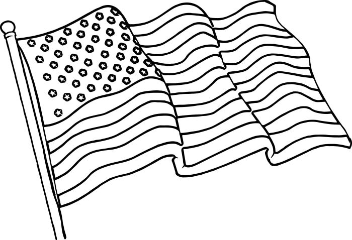 Coloring pages of the american flag