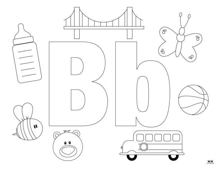 Letter b coloring page