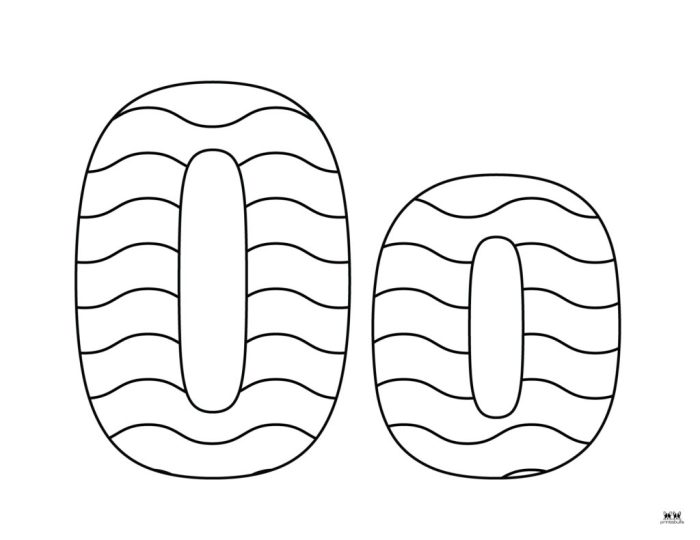 Letter o coloring pages