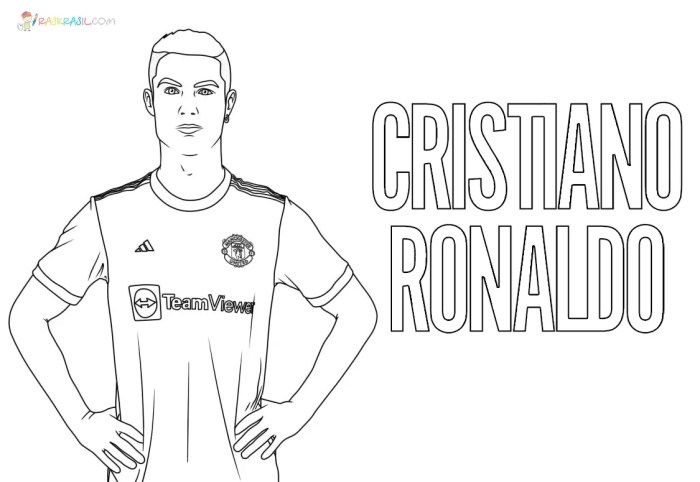 Cristiano ronaldo coloring page