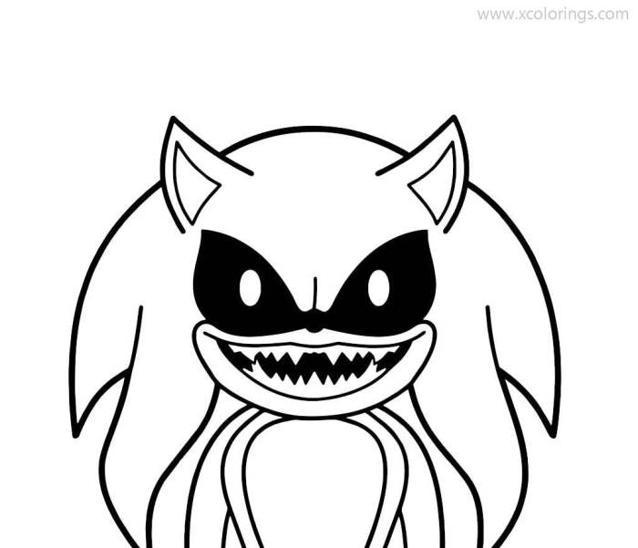 Sonic exe coloring page