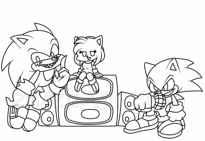 Sonic exe coloring page