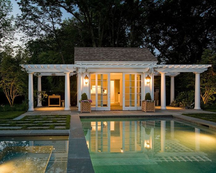 Pool and pool house design