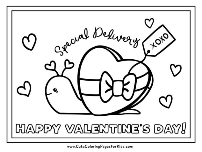 Cute valentines coloring pages