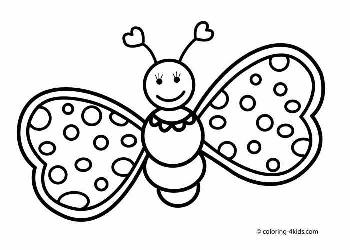 Cute butterfly coloring pages