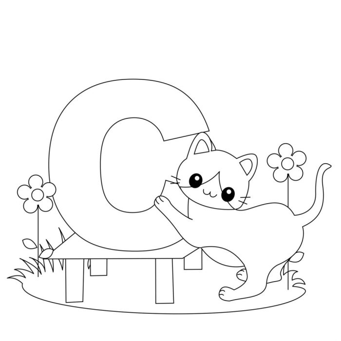 Free printable alphabet coloring pages