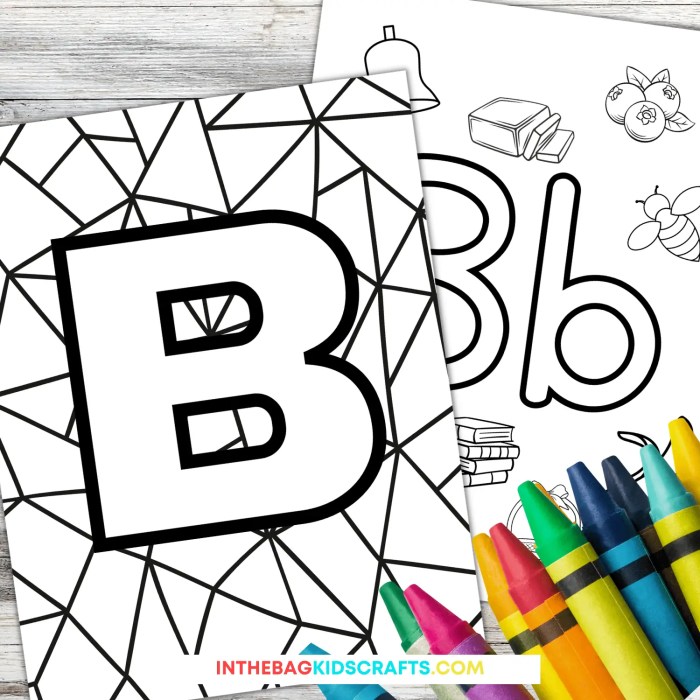 Letter b coloring page