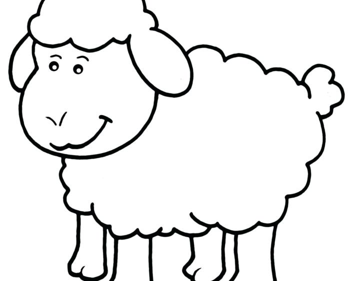 Sheep and lamb coloring pages