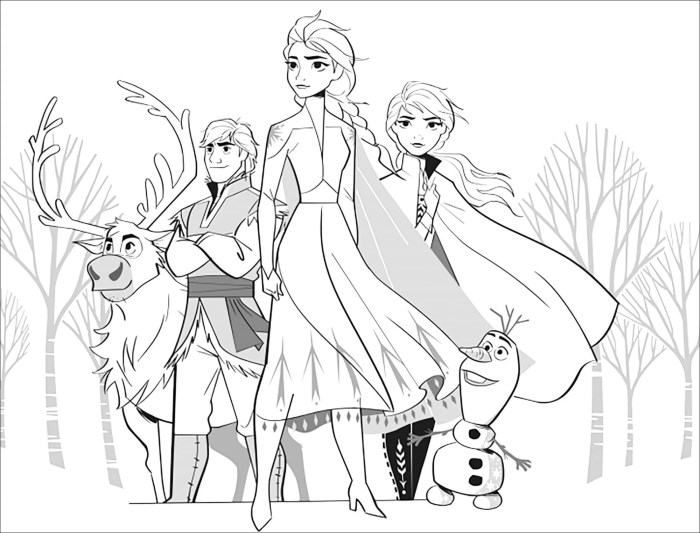 Olaf coloring page