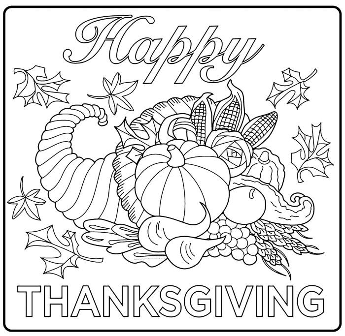 Free printable thanksgiving day coloring pages