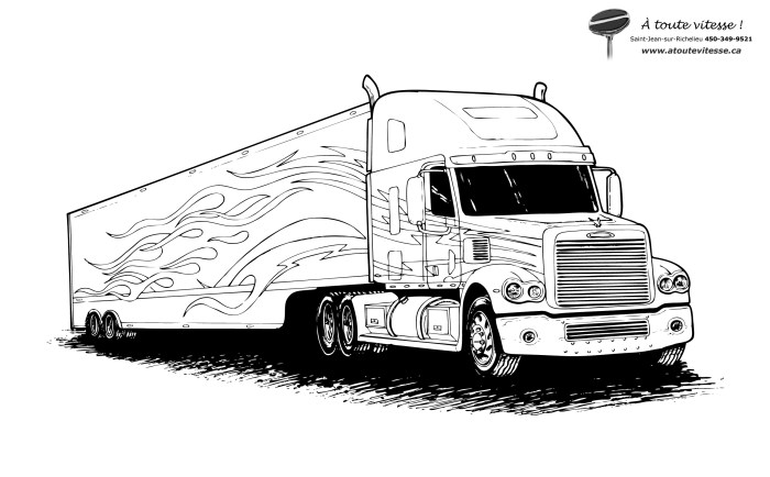 Printable truck coloring pages