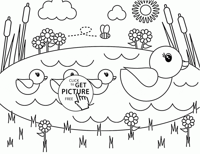 Free coloring pages for kids spring