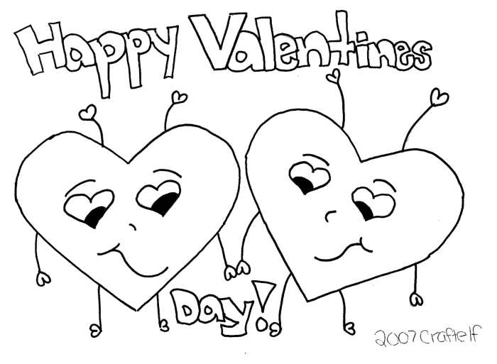 Cute valentines coloring pages