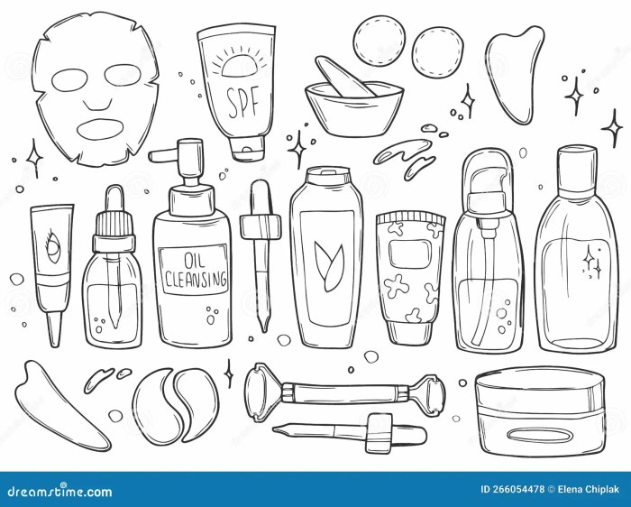 Skin care coloring pages