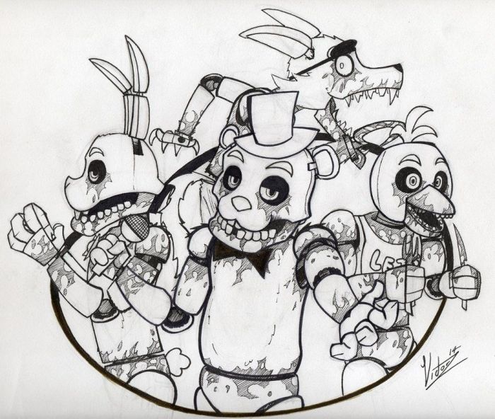 Five nights at freddy's coloring pages printable