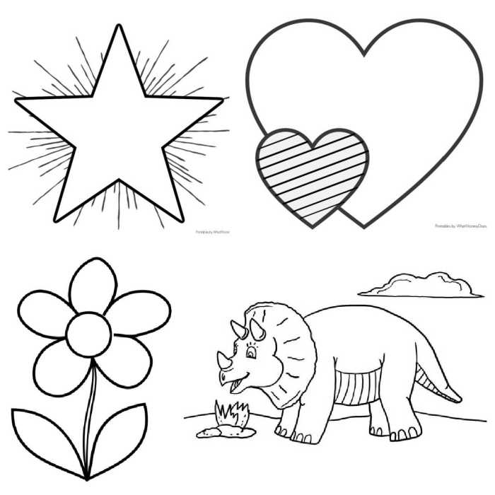 Simple kids coloring pages