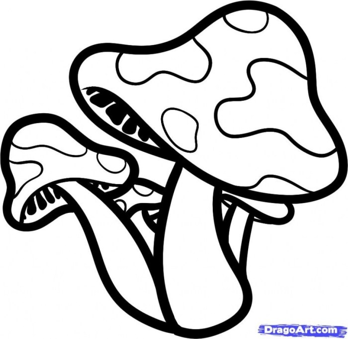 Trippy mushroom coloring pages