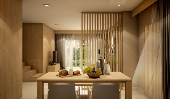 Interior design for wooden house