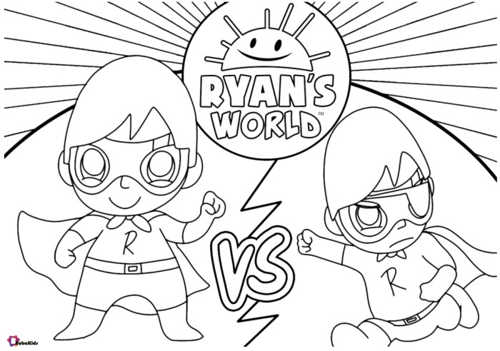 Ryan's world coloring page