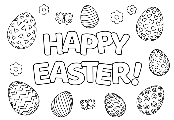 Coloring easter pages print