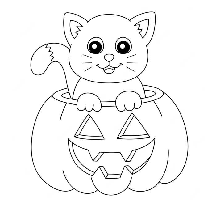 Free coloring pages for kids halloween