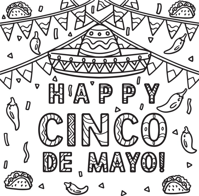 Cinco de mayo kids coloring pages