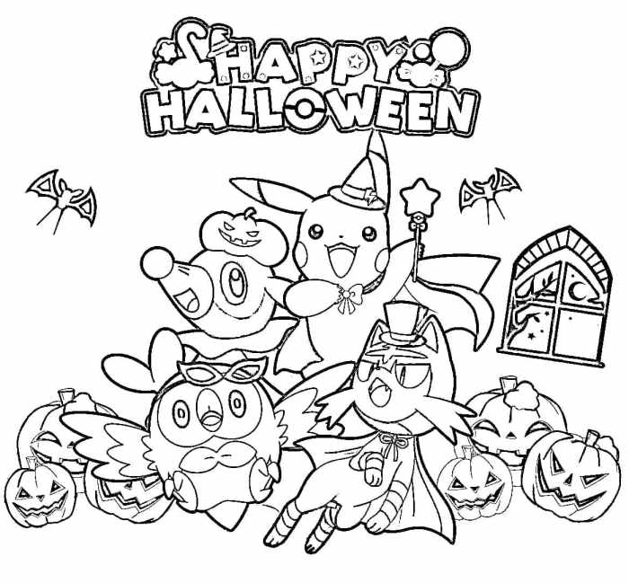 Free coloring pages for kids halloween