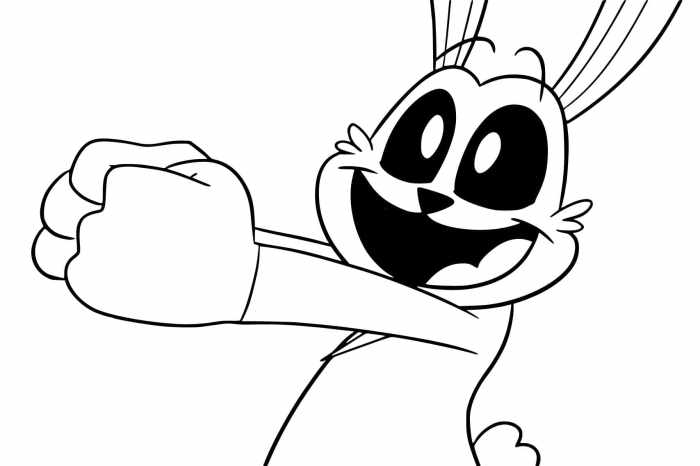 Hoppy hopscotch coloring page