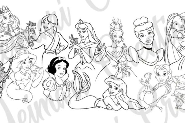 Free princess coloring pages for kids pdf