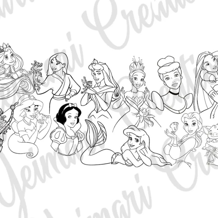 Free princess coloring pages for kids pdf