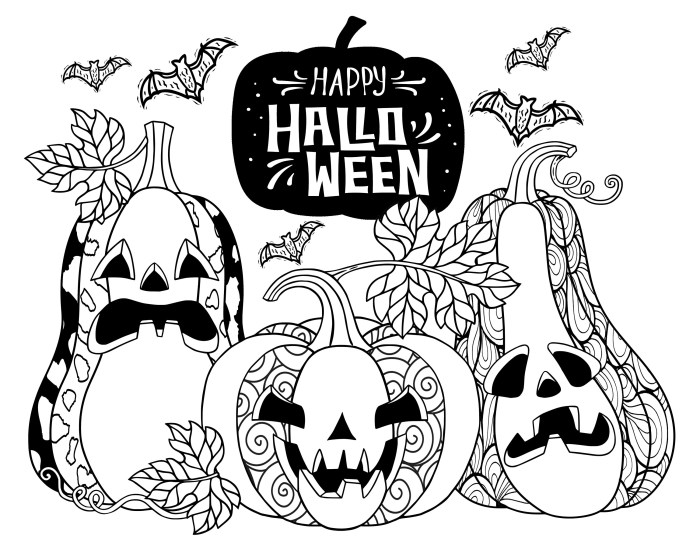 Printable halloween coloring page